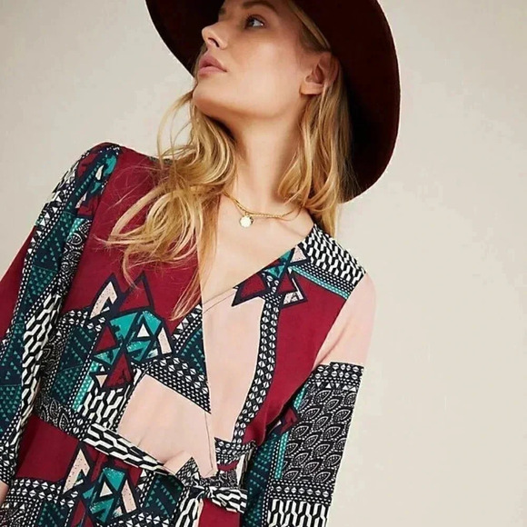 Anthropologie Size XS Porridge Virginia Wrap Maxi Dress NEW! - Picture 4 of 7